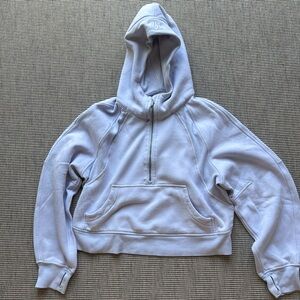 Lululemon scuba oversized half zip hoodie. XS/S. Color is a light blue